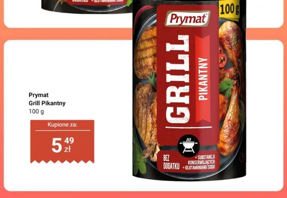 Przyprawa grill pikantny Prymat promocja w Dino