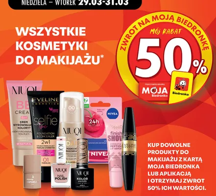 Kosmetyki do makijażu promocja w Biedronka