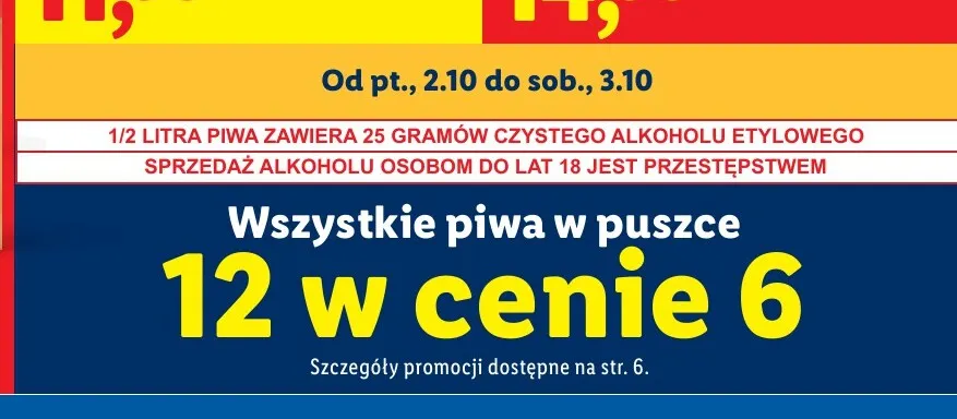 Wszystkie piwa w puszce promocja w Lidl