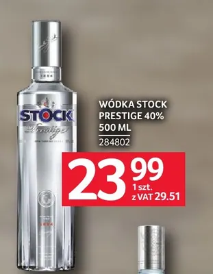 Wódka Stock Prestige 40% promocja w Selgros