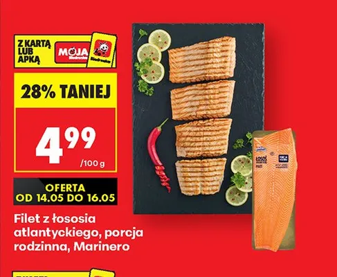 Filet z łososia atlantyckiego porcja rodzinna Marinero promocja w Biedronka
