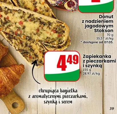 Zapiekanka z pieczarkami i szynką promocja w Dino