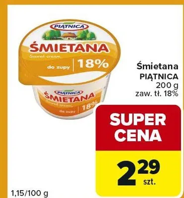 Śmietana Piątnica promocja w Carrefour Express