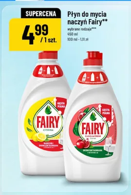 Płyn do mycia naczyń Fairy Cytryna promocja w POLOmarket