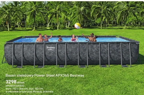 Basen stelażowy Power Steel APX365  promocja w Castorama