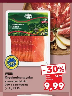 Oryginalna szynka szwarcwaldzka Wein promocja w Kaufland