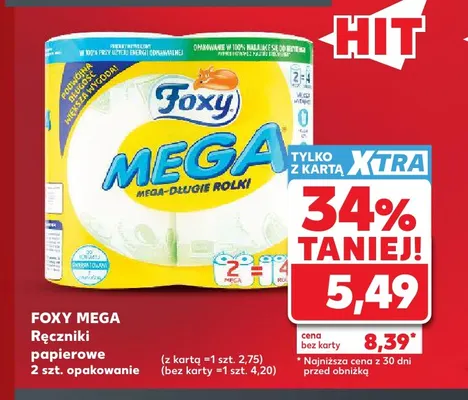 Ręczniki papierowe Foxy Mega 2-pak promocja w Kaufland