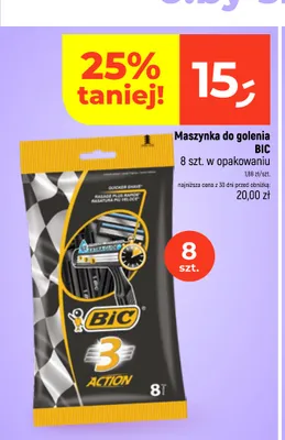 Maszynka do golenia BIC 3 Action 8-pak promocja w Dealz
