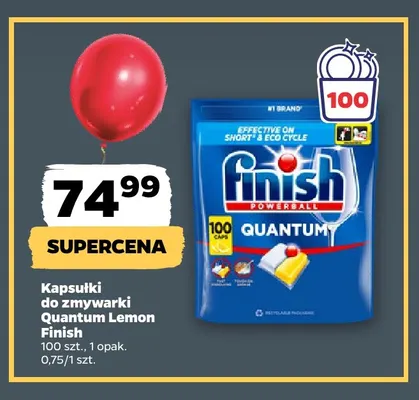 Kapsułki do zmywarki Quantum Lemon Finish promocja w Netto