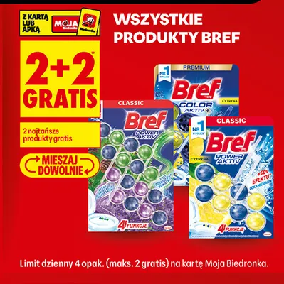 Zawieszka do WC Bref Power Aktiv Classic cytryna promocja w Biedronka