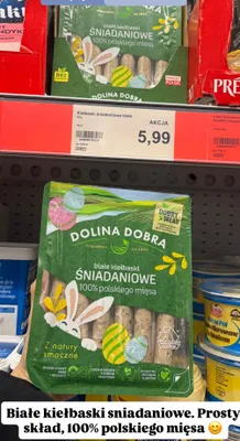 Białe kiełbaski śniadaniowe promocja w Aldi