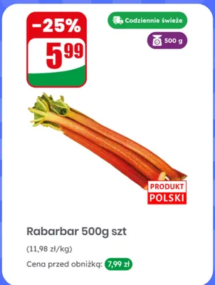 Rabarbar polski promocja w Dino