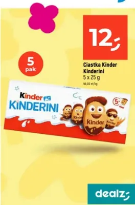 Ciastka Kinder Kinderini 5-pak 25g promocja w Dealz