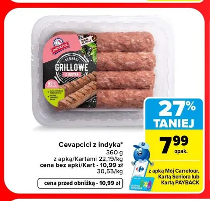 Cevapcici z indyka Indykpol promocja w Carrefour