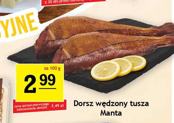Dorsz wędzony tusza Manta promocja w Gram Market