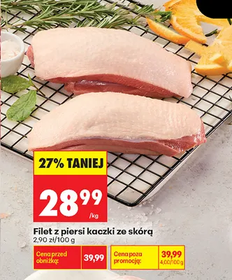 Filet z piersi kaczki ze skórą promocja w Biedronka