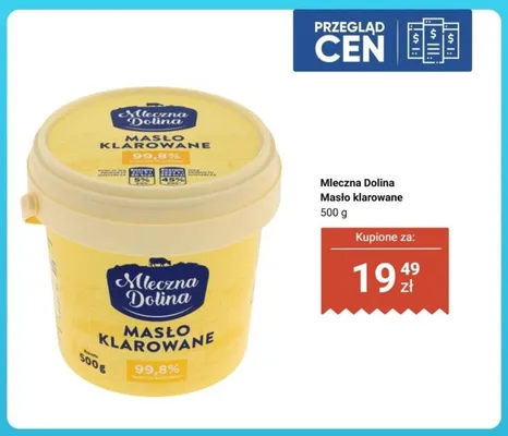 Masło klarowane Mleczna Dolina promocja w Biedronka