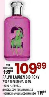 Perfumy Ralph Lauren Big Pony woda toaletowa 50 ml promocja w Drogerie Natura
