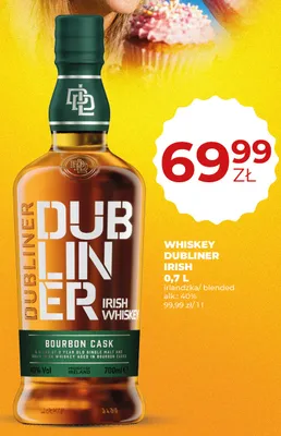 Whiskey Dubliner Irish Bourbon Cask promocja w Duży Ben