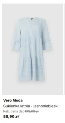 Sukienka letnia Vero Moda jasnoniebieski promocja w Lounge by Zalando