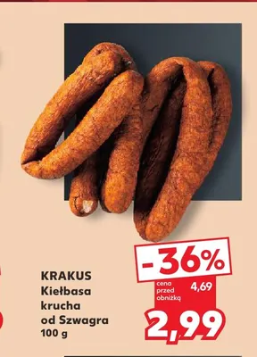 Kiełbasa krucha od Szwagra Krakus promocja w Kaufland