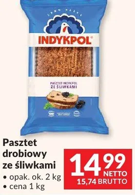 Pasztet drobiowy ze śliwkami Indykpol promocja w Makro