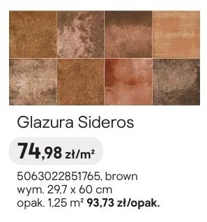 Glazura Cersanit Sideros brown promocja w Castorama