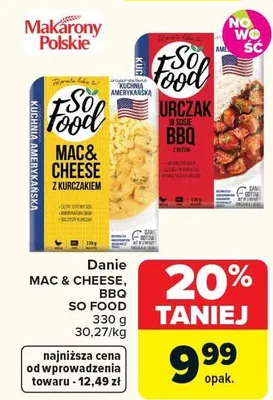 Danie Mac & Cheese BBQ So Food! promocja w Carrefour