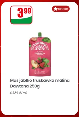 Mus jabłko truskawka malina Dawtona promocja w Dino