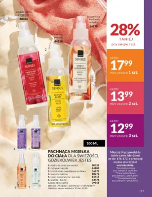 Pachnąca mgiełka do ciała Avon Senses malina i czarna porzeczka promocja w AVON