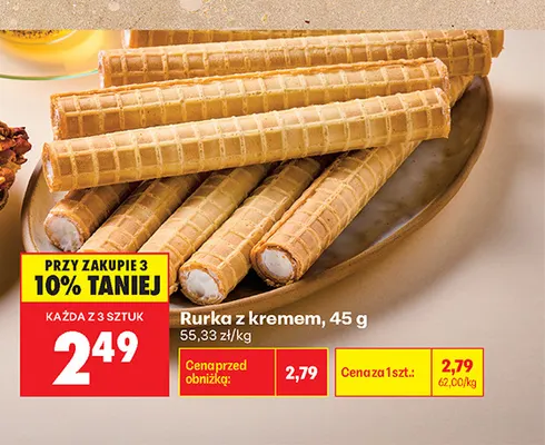 Rurka z kremem promocja w Biedronka
