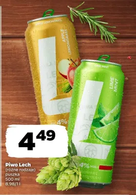 Piwo Lech Apple Lemongrass promocja w Netto