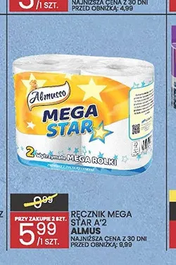Ręcznik papierowy Almus Mega Star 2-pak promocja w Wafelek