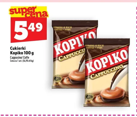 Cukierki kawowe Kopiko Cappuccino promocja w TOPAZ