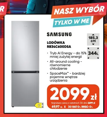 Lodówka RB34C600DSA Samsung promocja w Max Elektro