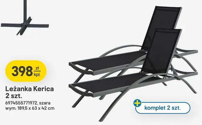 Leżanka Kerica 2-pak promocja w Castorama