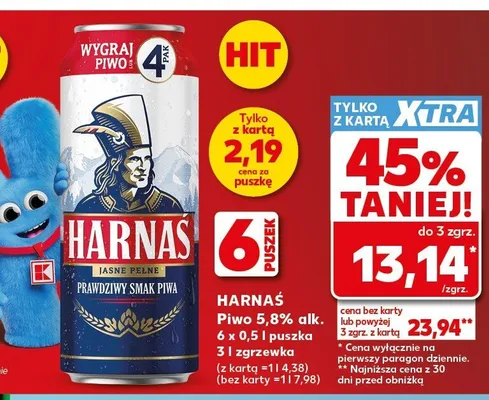 Piwo Harnaś 6-pak promocja w Kaufland