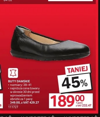 Buty damskie skórzane promocja w Selgros