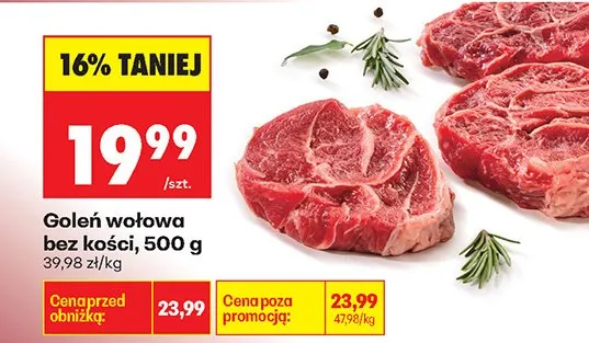 Goleń wołowa bez kości promocja w Biedronka