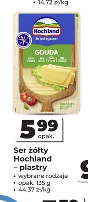 Ser żółty w plastrach Hochland promocja w Odido