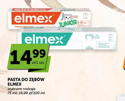Pasta do zębów Junior 6-12 lat Elmex promocja w Groszek