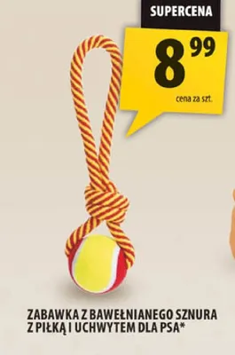 Zabawka z bawełnianego sznura z piłką i uchwytem dla psa promocja w Arhelan