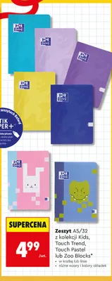 Zeszyt Oxford A5/32 Zoo Blocks promocja w Biedronka