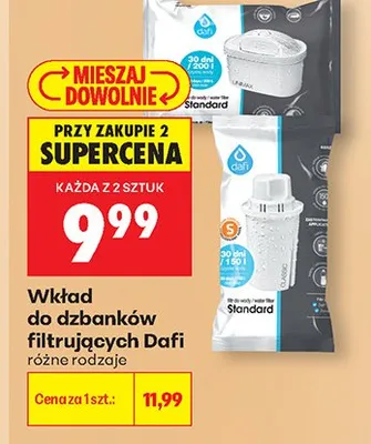 Wkład do dzbanków filtrujących Dafi Standard promocja w Biedronka