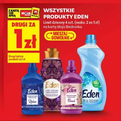 Płyn do płukania tkanin Eden Fresh Escape promocja w Biedronka