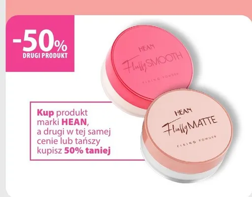 Puder utrwalający Hean Fluffy Matte promocja w Hebe