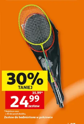 Zestaw do badmintona w pokrowcu promocja w Auchan