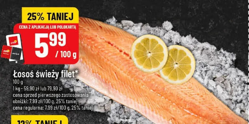 Łosoś świeży filet promocja w POLOmarket
