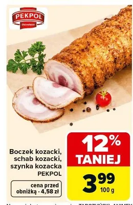 Boczek kozacki / schab kozacki / szynka kozacka promocja w Carrefour