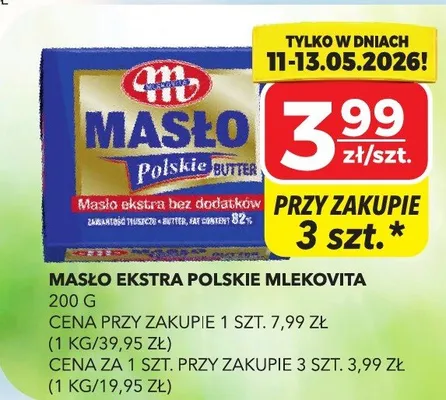 Masło ekstra polskie Mlekovita promocja w Top Market